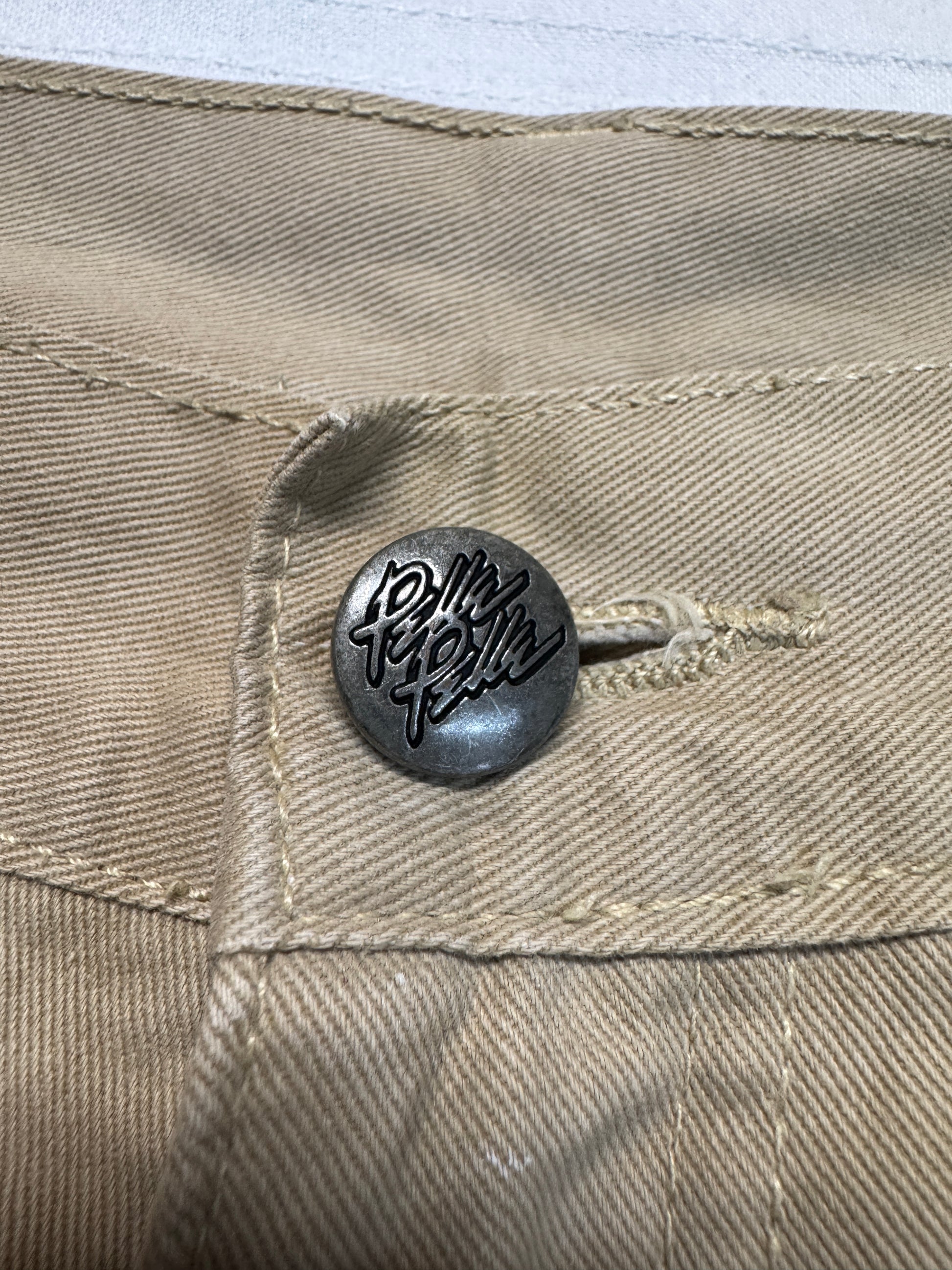 90s Pelle Pelle Cargo Jorts Made In Hong Kong Hellbraun 34 - RareRags