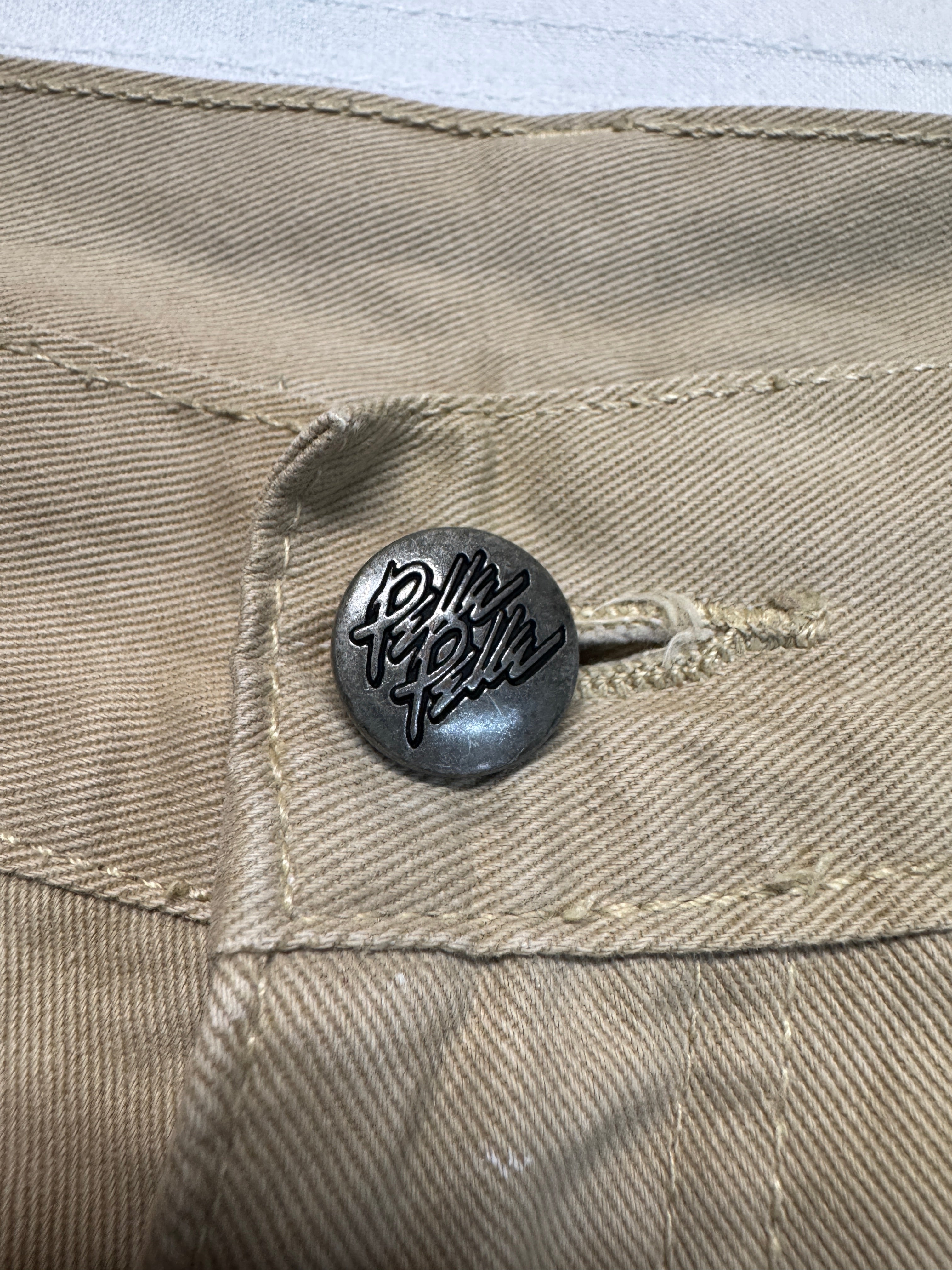 90s Pelle Pelle Cargo Jorts Made In Hong Kong Hellbraun 34 - RareRags