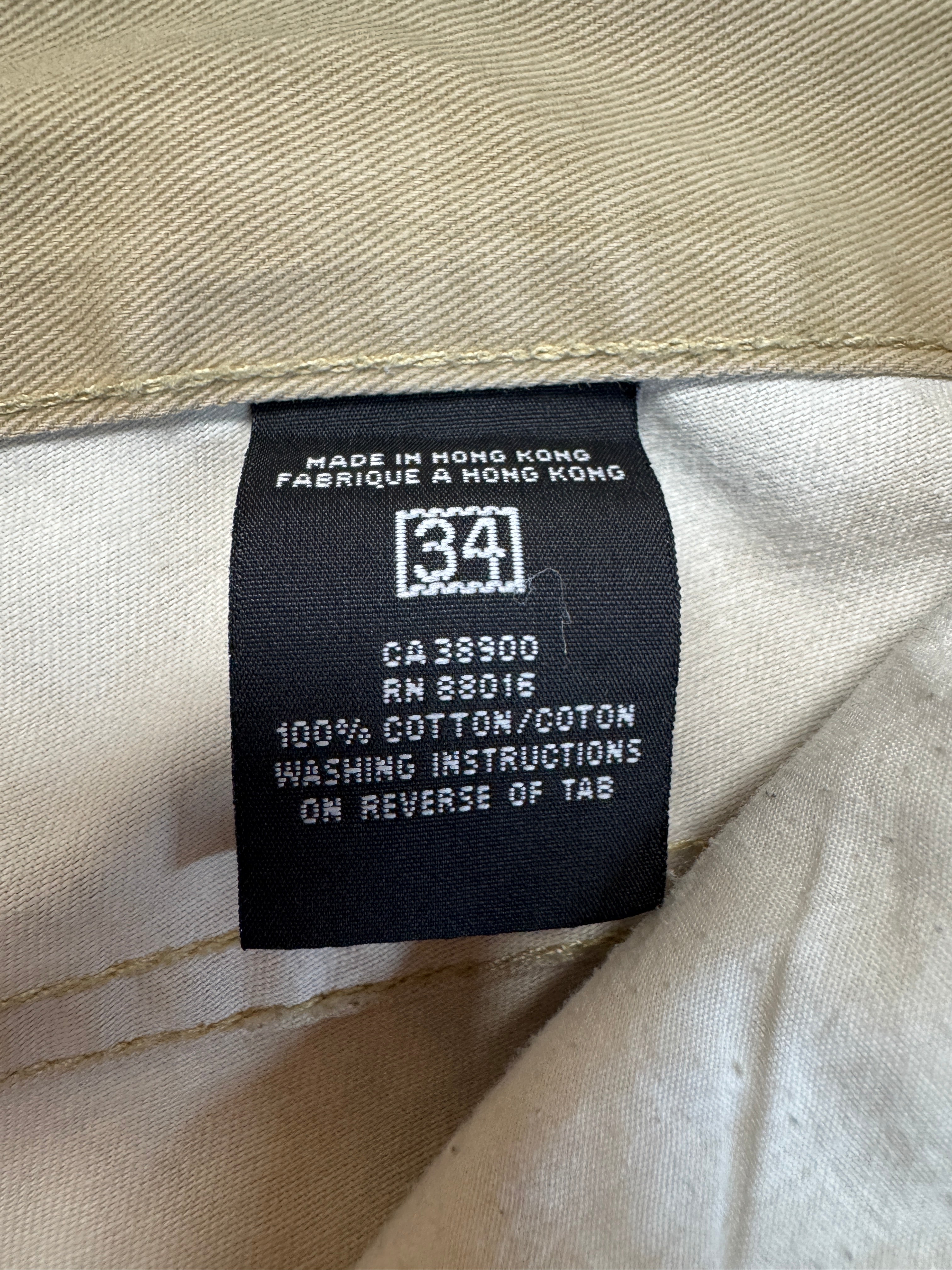 90s Pelle Pelle Cargo Jorts Made In Hong Kong Hellbraun 34 - RareRags