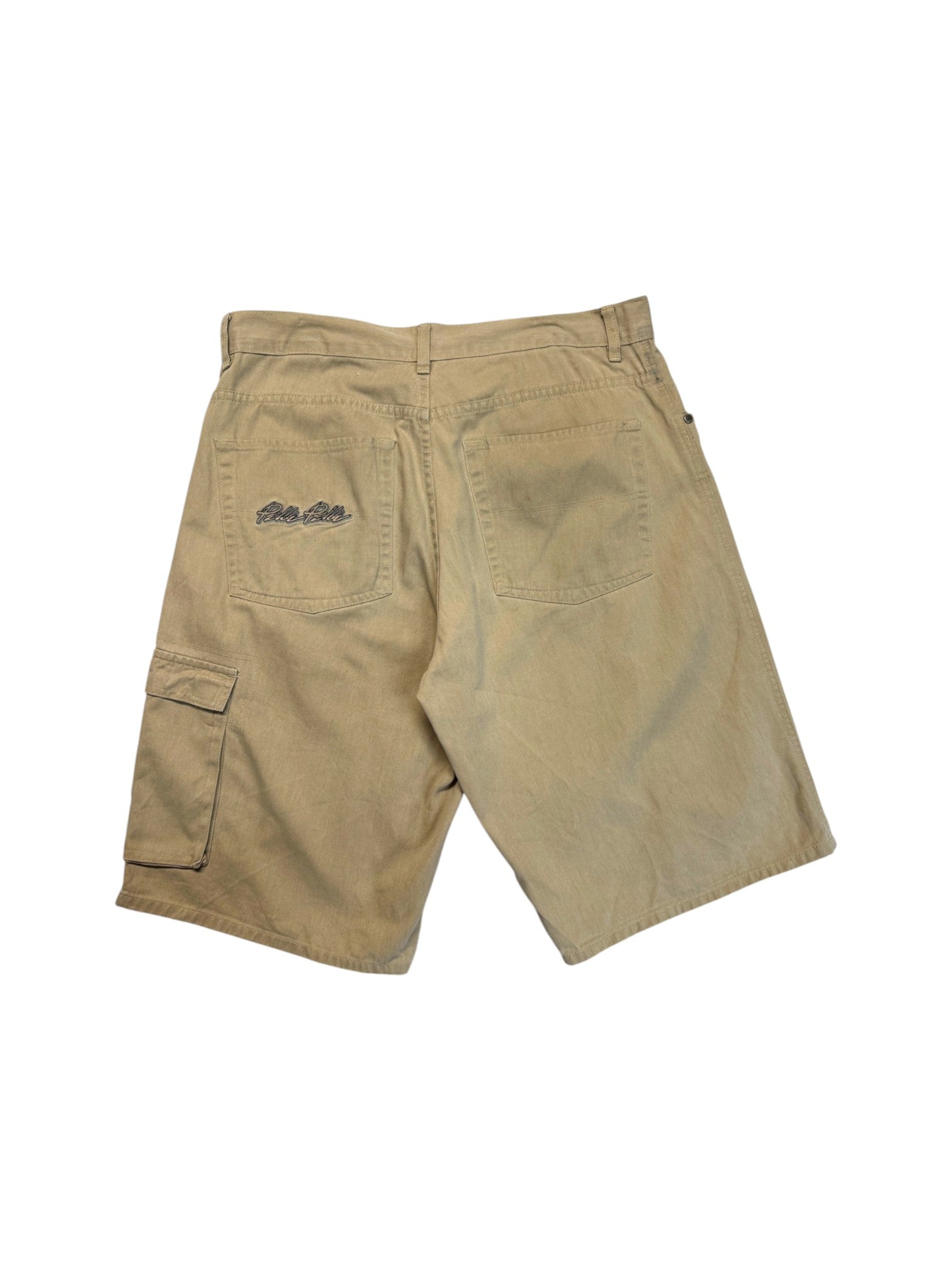90s Pelle Pelle Cargo Jorts Made In Hong Kong Hellbraun 34 - RareRags