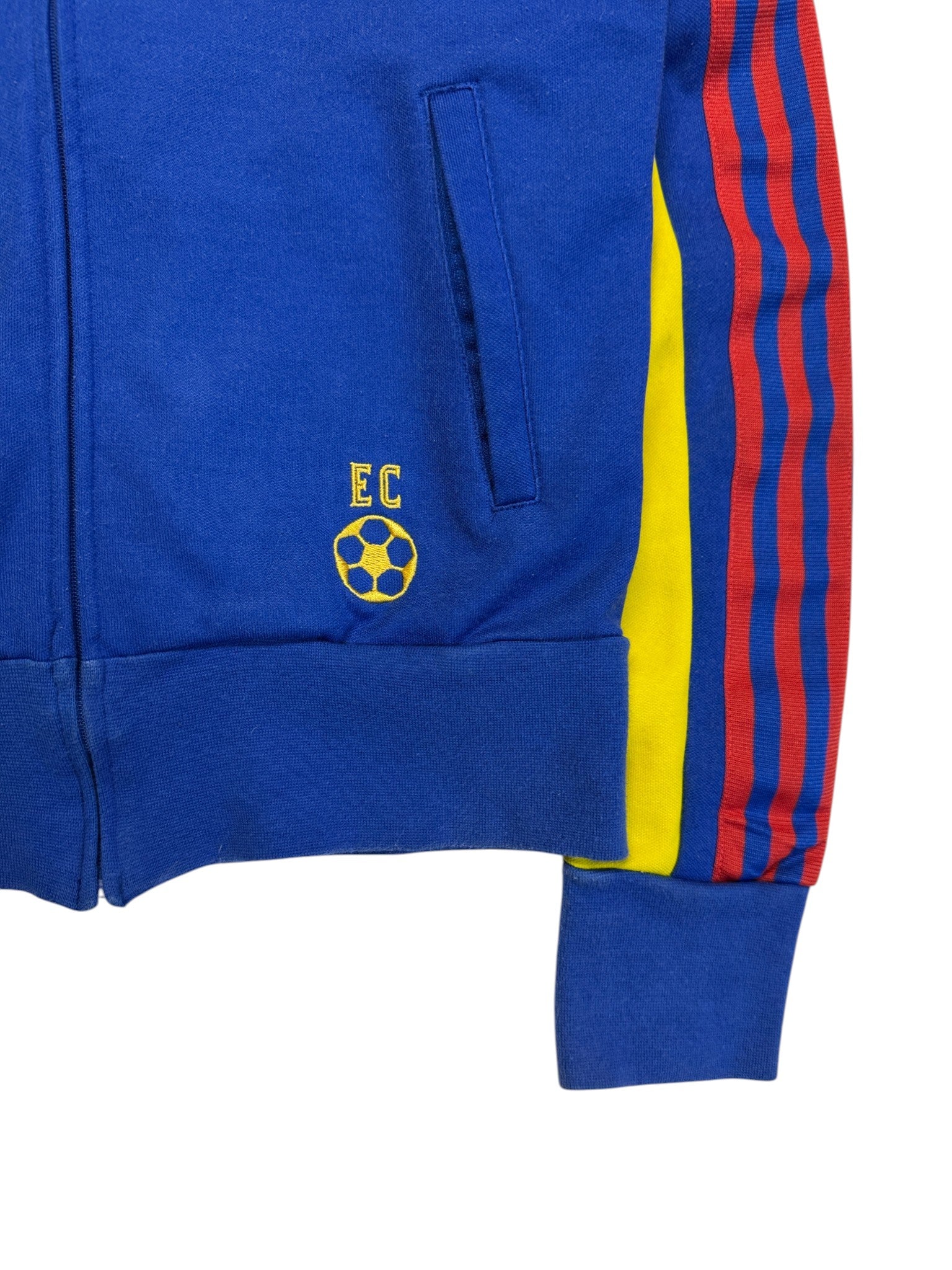 2006 Adidas Sportjacke Retro Ecuador Blau Gelb S - RareRags