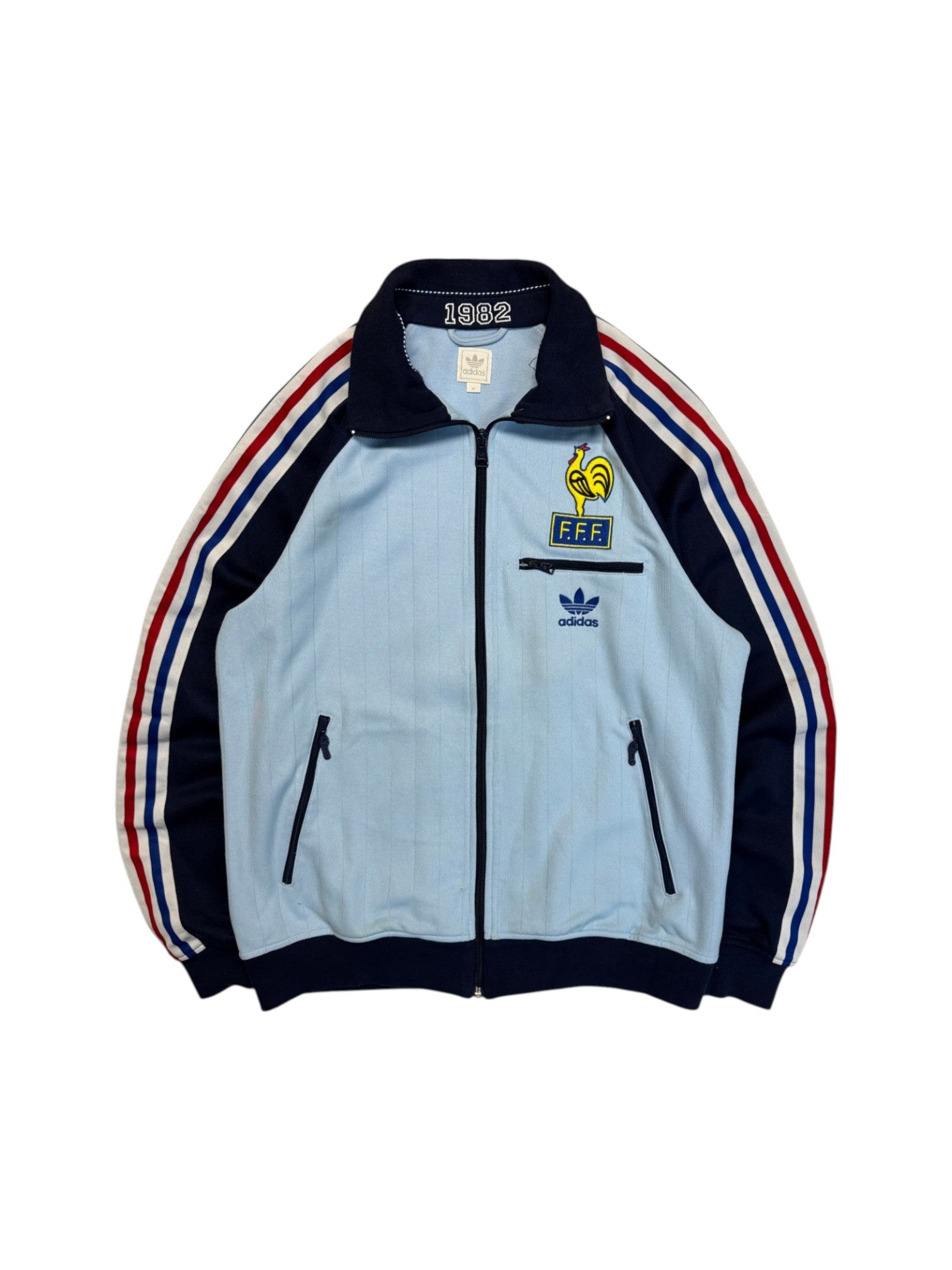 2010 Adidas Sportjacke Retro France 1982 Blau M - RareRags