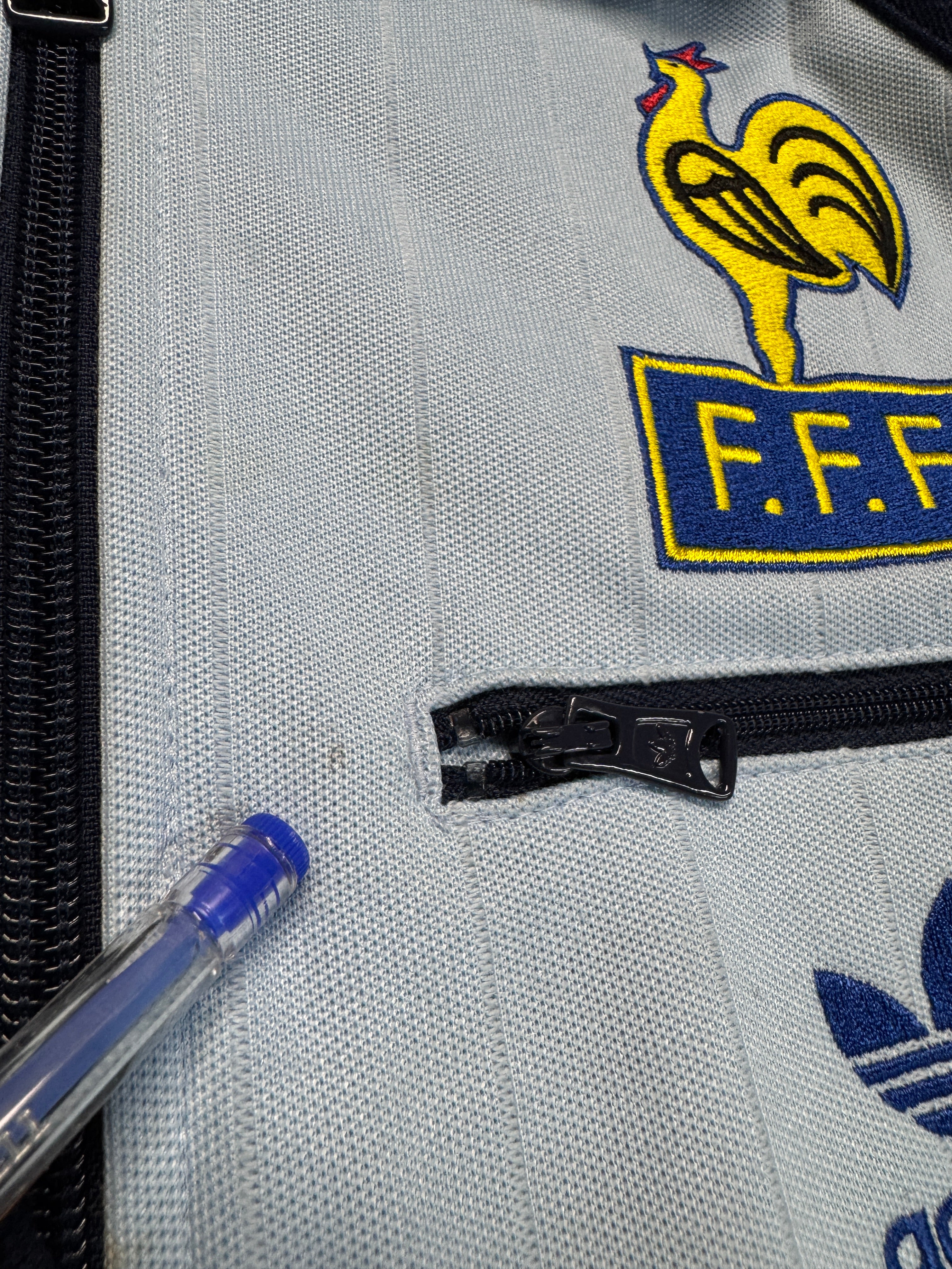 2010 Adidas Sportjacke Retro France 1982 Blau M - RareRags