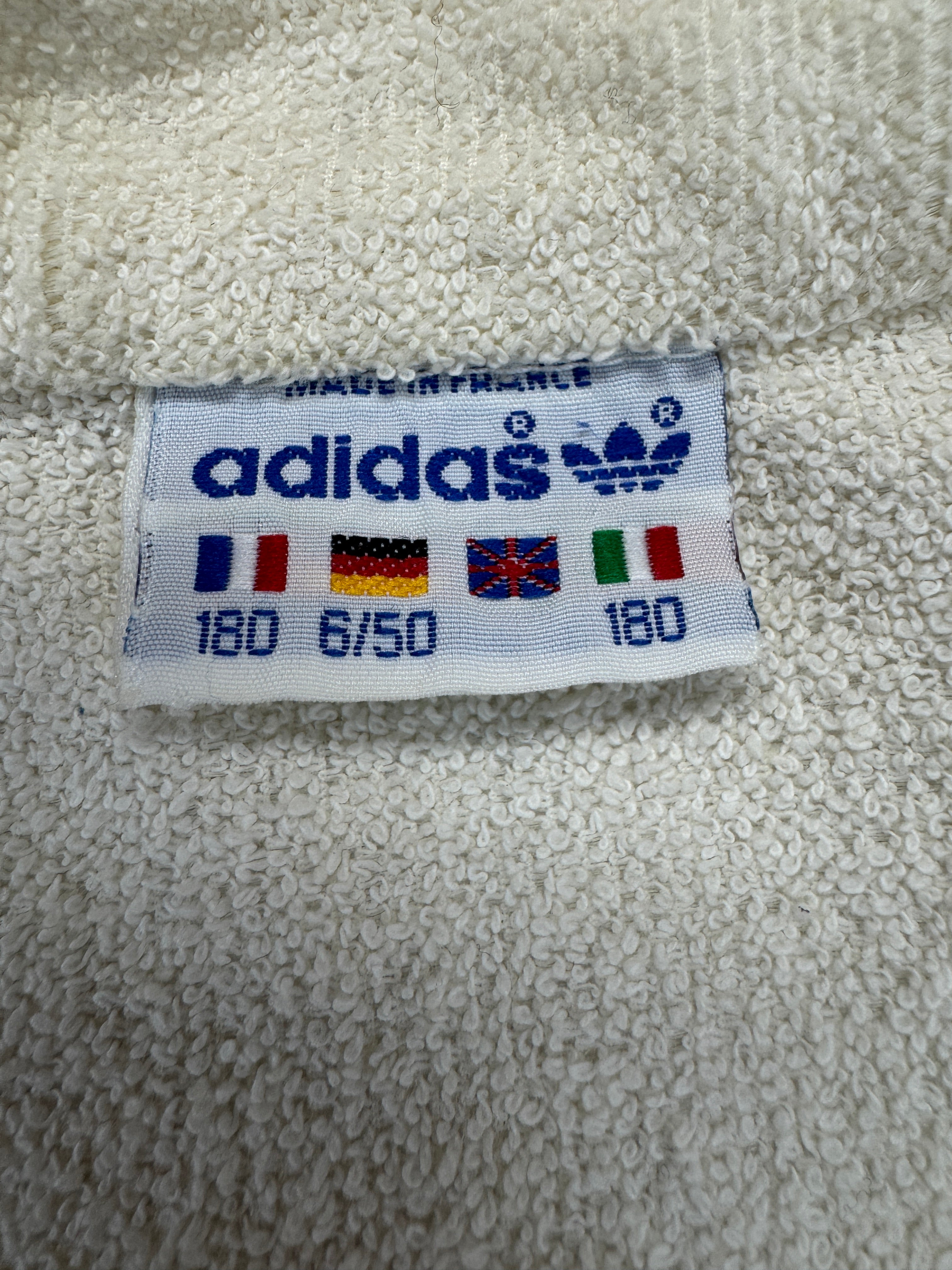 Vintage Adidas Sportjacke 80s By Ventey Ivan Lendl "The Face" Made In France Weiß (6/50) M-L