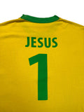 00s WM Fan Shirt Brasilien "Best Player of the Game, Jesus #1" Gelb M-L - RareRags