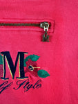 Vintage März Pullover 1/3 Zip Golf Edition Kleine Bauchtasche Rot L-XL