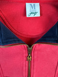 Vintage März Pullover 1/3 Zip Golf Edition Kleine Bauchtasche Rot L-XL
