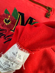 Vintage März Pullover 1/3 Zip Golf Edition Kleine Bauchtasche Rot L-XL