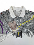 Vintage Adidas Polo-Shirt 90s Stefan Edberg Made In Yugoslavia Weiß Bunt D52 L