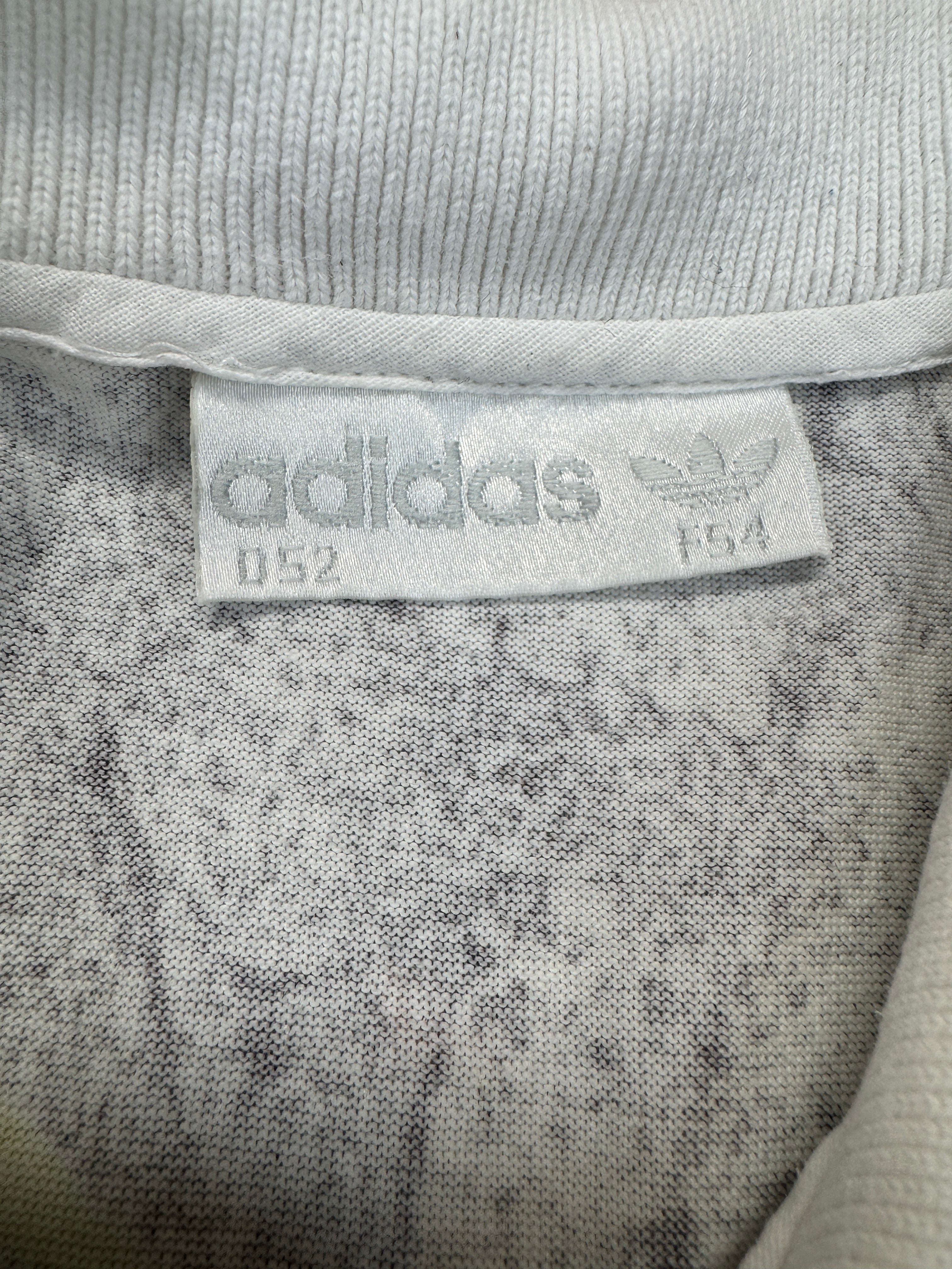 Vintage Adidas Polo-Shirt 90s Stefan Edberg Made In Yugoslavia Weiß Bunt D52 L