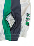 Vintage Lotto Sportjacke 90s Tennis Stick & Ratsherrn Flock Weiß Grün XL-XXL