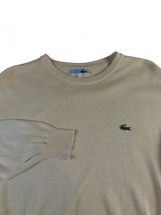 Vintage Lacoste Pullover 80s Made In France Gelb (5) M-L