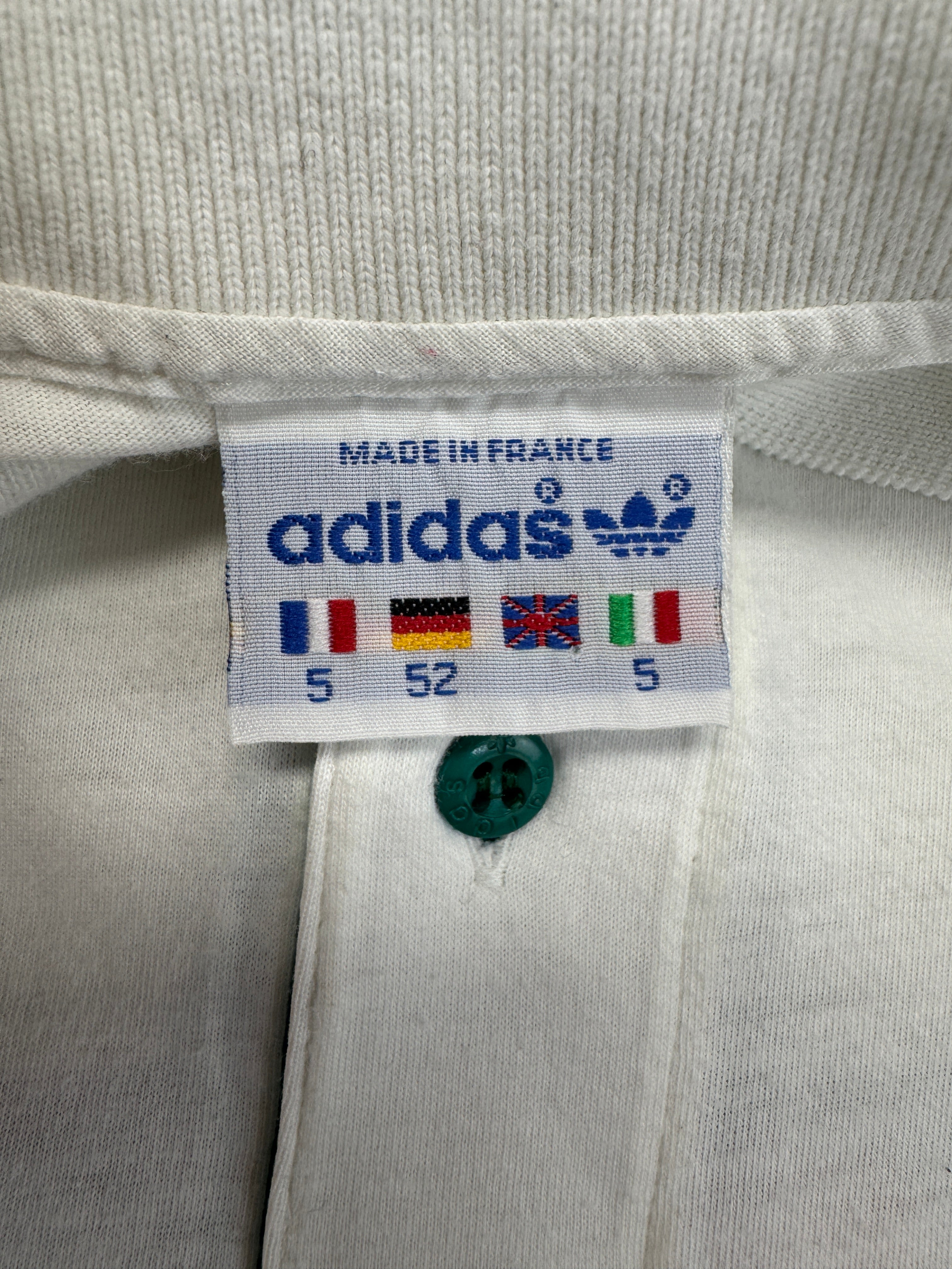 Vintage Adidas By Ventex Polo Shirt 80s Ivan Lendl Made In France Weiß (52) L