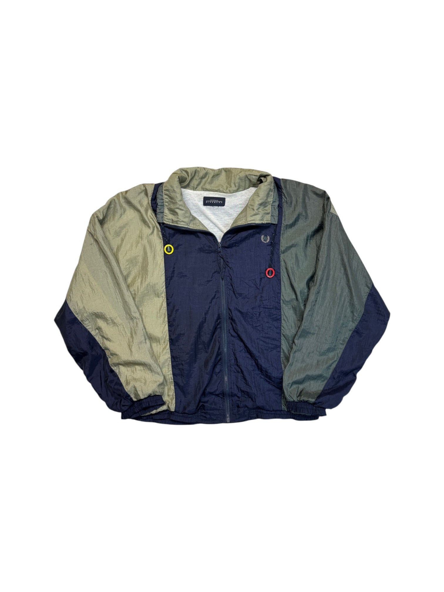 90s Givenchy Activewear Sportanzug Nylon Dunkelblau Grün L-XL - RareRags