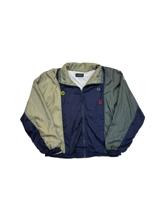 90s Givenchy Activewear Sportanzug Nylon Dunkelblau Grün L-XL - RareRags