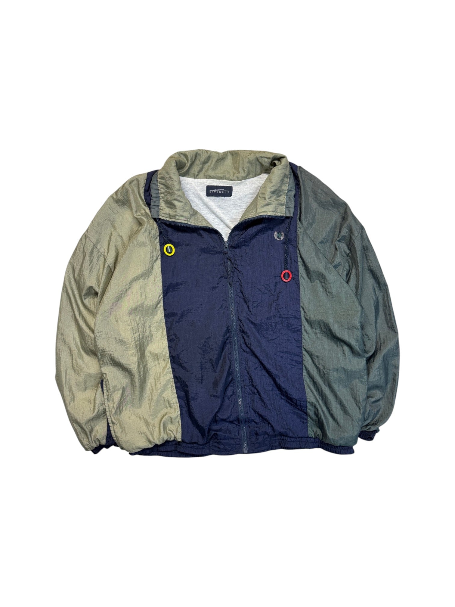 90s Givenchy Activewear Sportanzug Nylon Dunkelblau Grün L-XL - RareRags