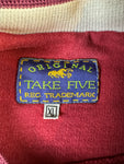 Vintage Take Five Sweater 90s "Can Whales Recover?" Rot XL
