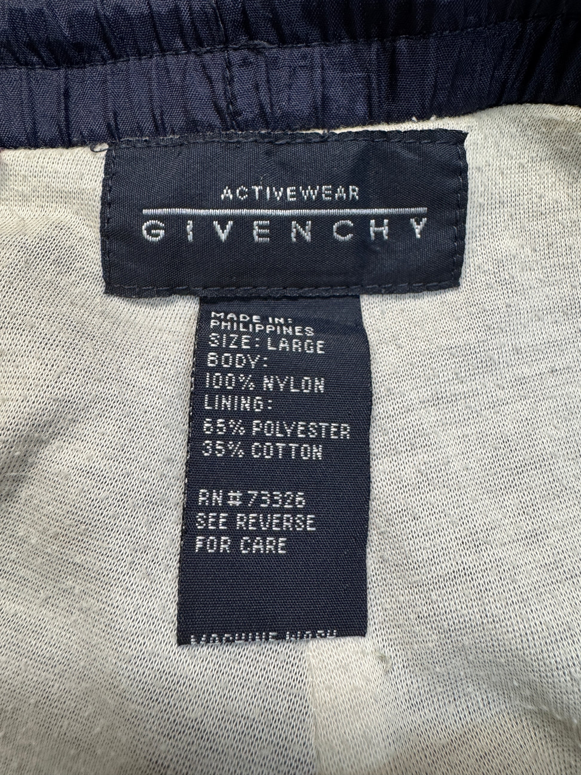 90s Givenchy Activewear Sportanzug Nylon Dunkelblau Grün L-XL - RareRags