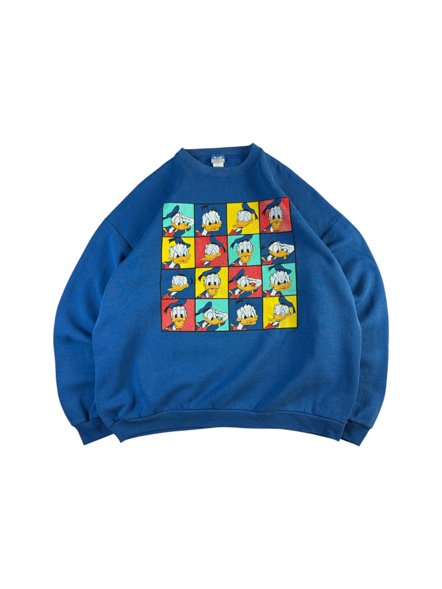 Vintage Disney Sweater 80s Donald Duck Made In USA Blau XL-XXL