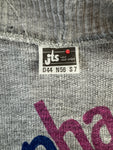 Vintage jts Sweater 80s "Copenhagen" Raglanärmel Made In Denmark Grau (D44) L-XL