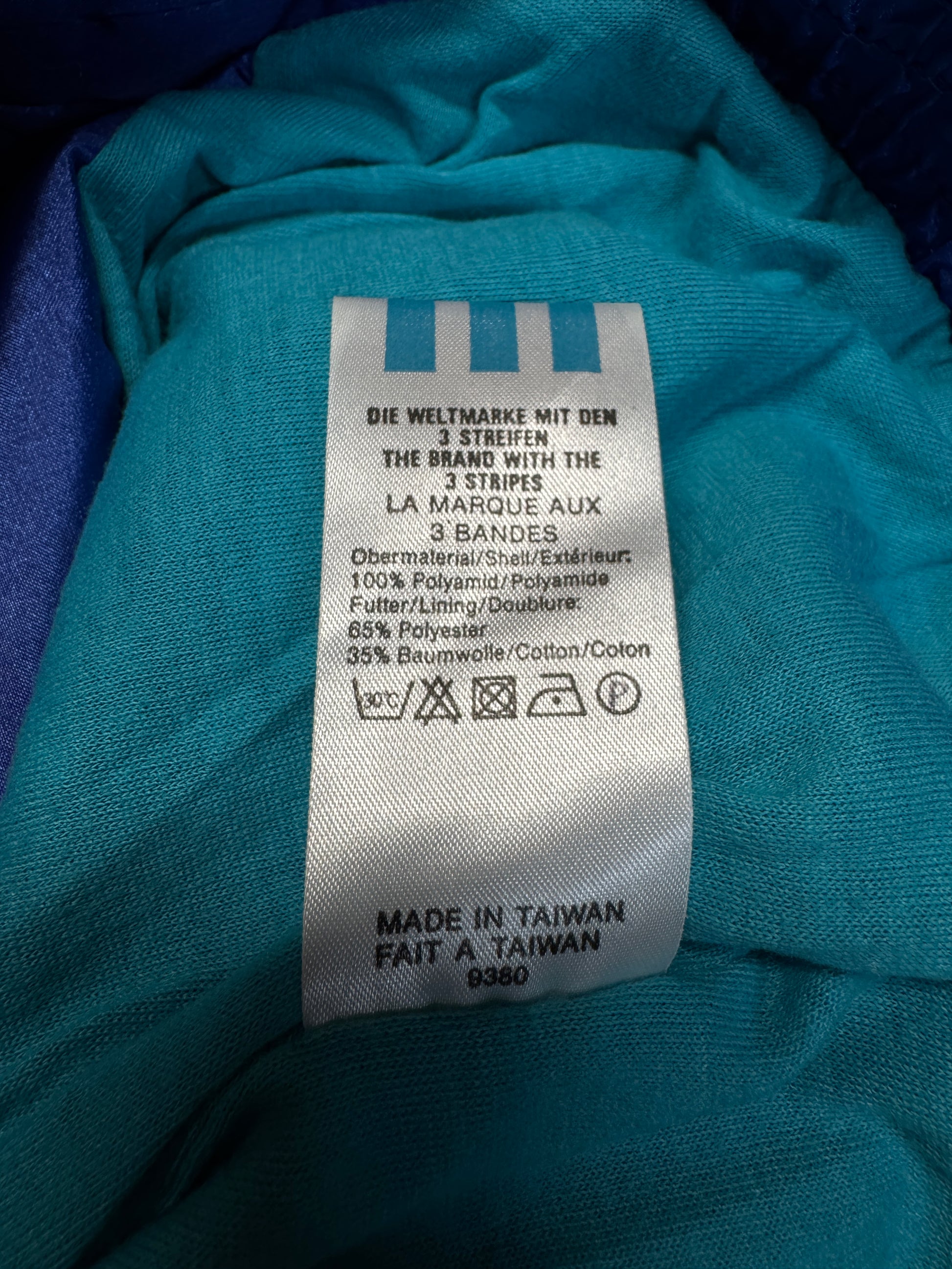 90s Adidas Sportanzug Colorblocked Blau Grün D3 XS-S - RareRags