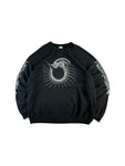 Vintage Screen Stars Sweater 90s Alien Print Made In Ireland Schwarz XXL