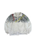 Vintage Adidas Sportjacke 80s Stefan Edberg Weiß Bunt 52 M-L