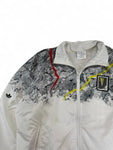 Vintage Adidas Sportjacke 80s Stefan Edberg Weiß Bunt 52 M-L