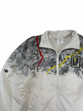 Vintage Adidas Sportjacke 80s Stefan Edberg Weiß Bunt 52 M-L