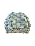 Vintage Reversible Pullover 80s 2in1 Gefüttert "Snow Surf Lech am Arlberg - Vermont" Weiß Blau M-L