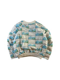 Vintage Reversible Pullover 80s 2in1 Gefüttert "Snow Surf Lech am Arlberg - Vermont" Weiß Blau M-L