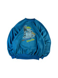 Vintage Sweater 80s "none but the lonely heart - 1944" Blau M-L