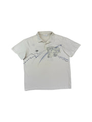 Vintage Adidas Poloshirt 90s Stefan Edberg Weiß (48) M-L