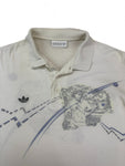 Vintage Adidas Poloshirt 90s Stefan Edberg Weiß (48) M-L
