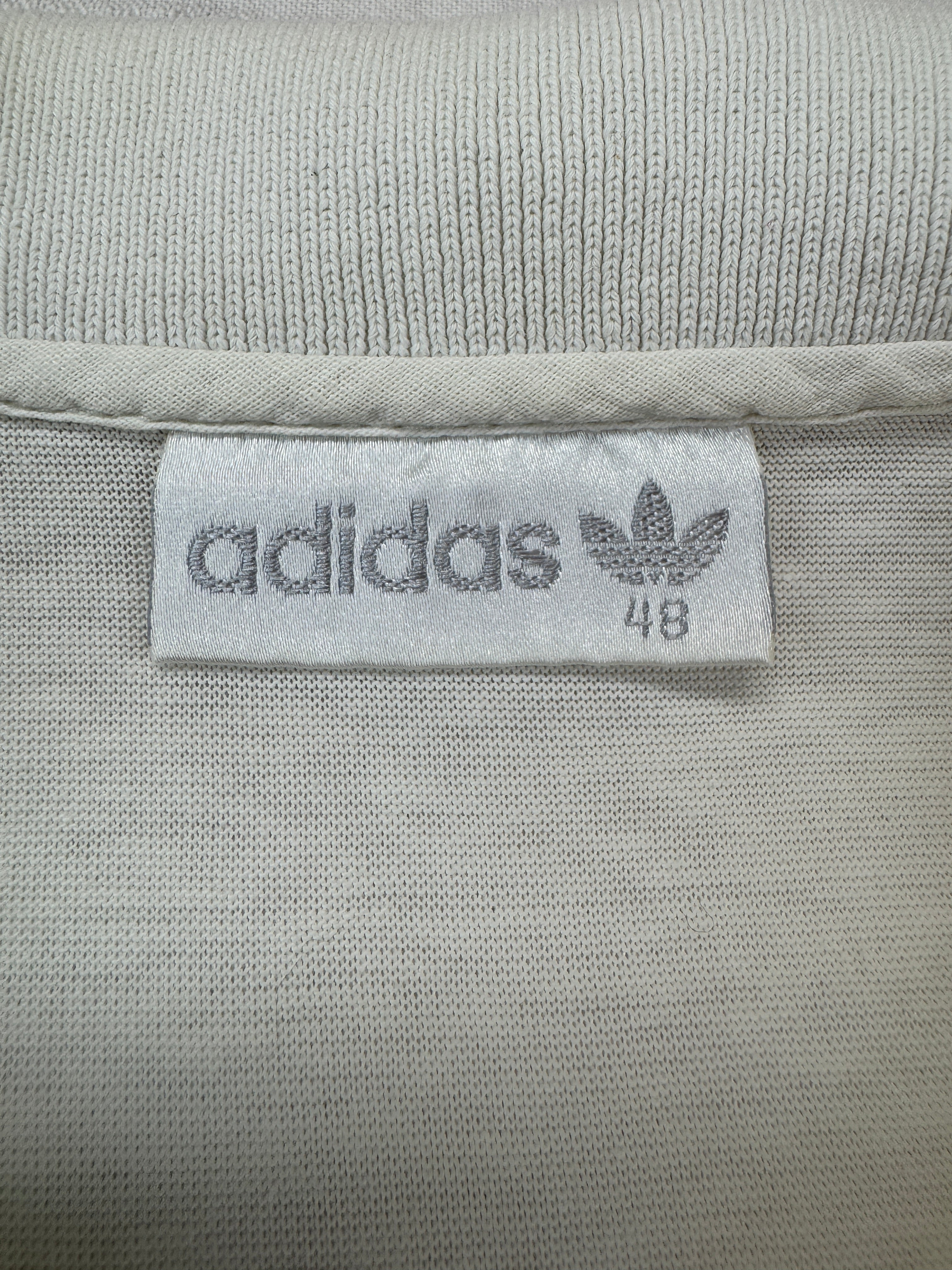 Vintage Adidas Poloshirt 90s Stefan Edberg Weiß (48) M-L