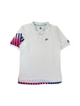 Vintage Nike Poloshirt 90s Challenge Court Andre Agassi Weiß Rot XL
