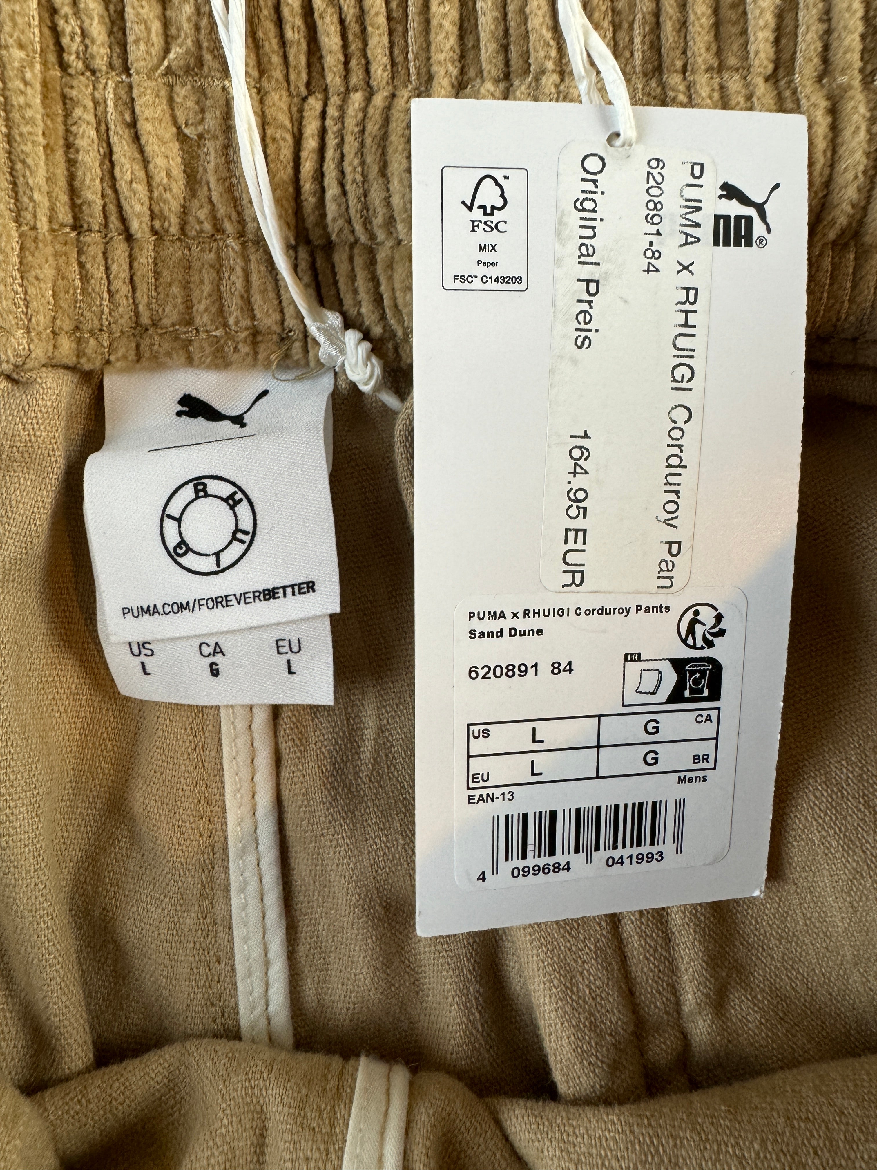 Puma x Rhuigi Cordhose Deadstock Neu Mit Etikett Braun L