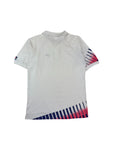 Vintage Nike Poloshirt 90s Challenge Court Andre Agassi Weiß Rot XL
