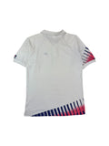 Vintage Nike Poloshirt 90s Challenge Court Andre Agassi Weiß Rot XL