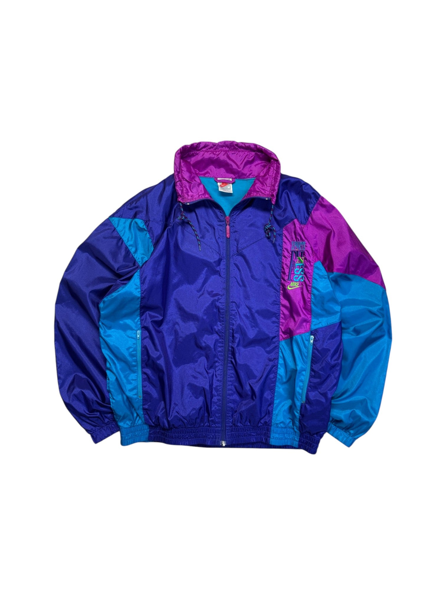 90s Nike Sportanzug "Sports Fitness" Dunkelblau Lila M - RareRags