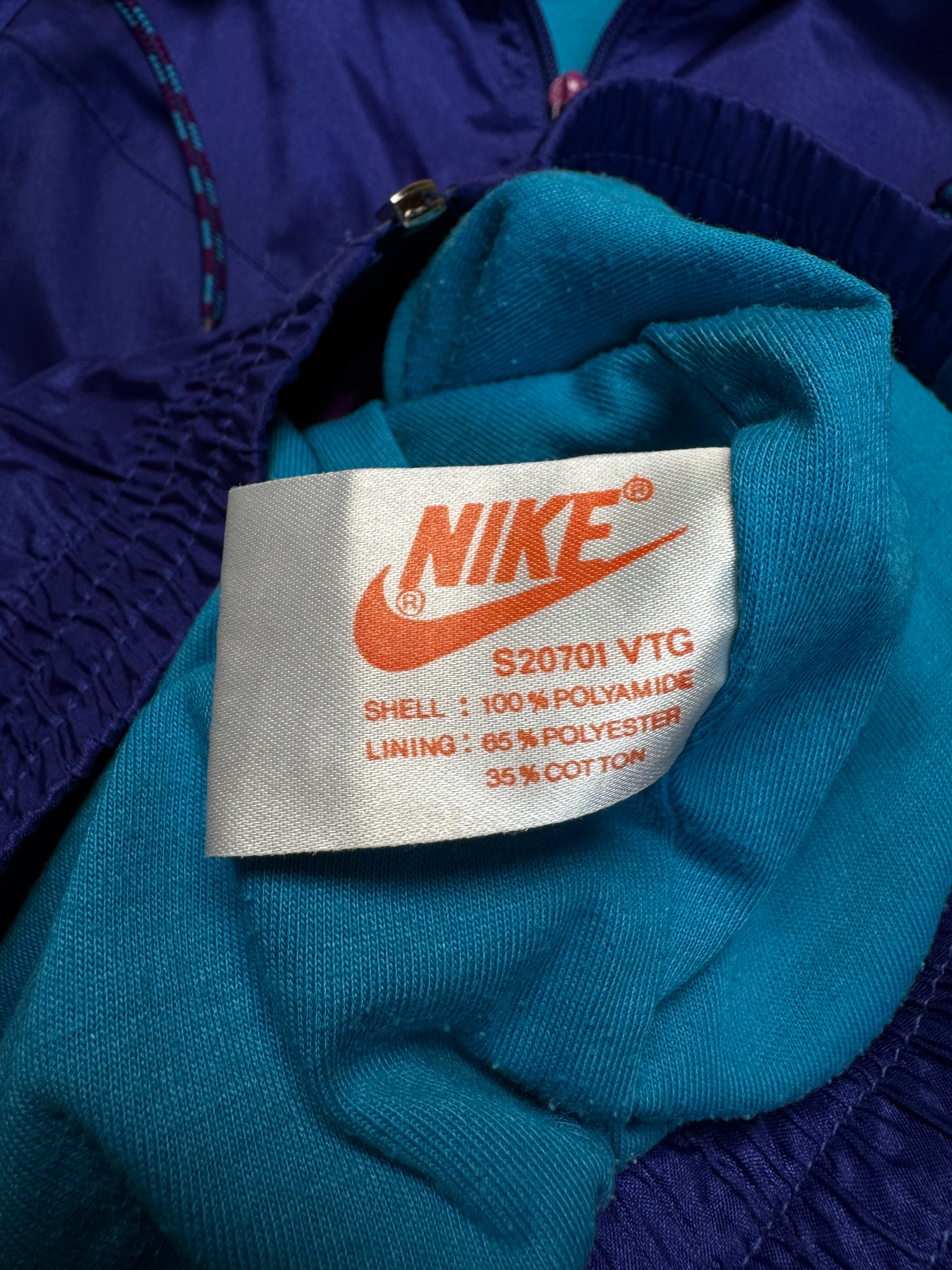 90s Nike Sportanzug "Sports Fitness" Dunkelblau Lila M - RareRags