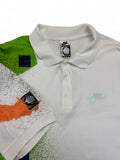Vintage Nike Poloshirt 1989 Challenge Court Andre Agassi Weiß Grün XL