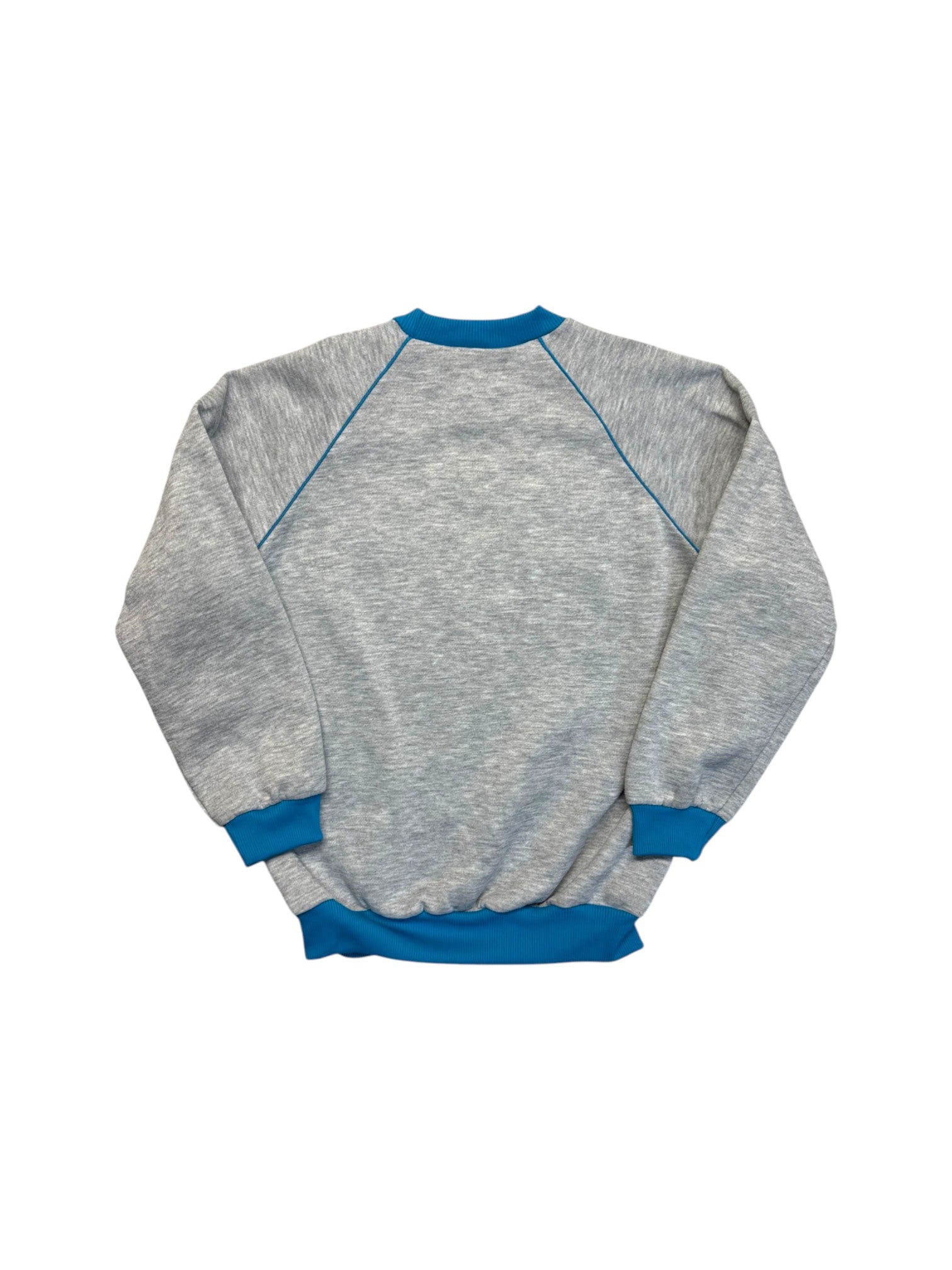 80s Adidas Raglan Sweatsuit Grau Blau D7 M-L - RareRags