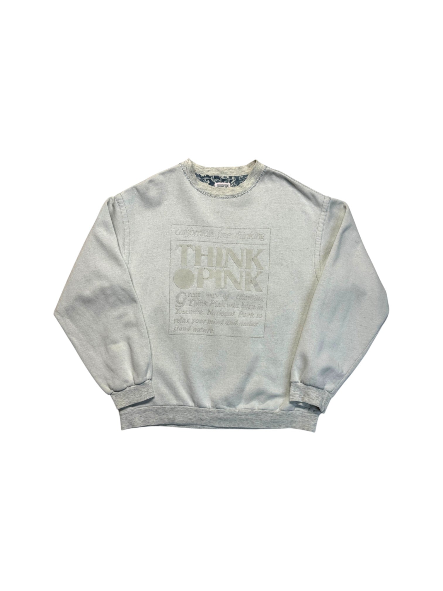 80s Think Pink Sweatsuit Grau M-L - RareRags