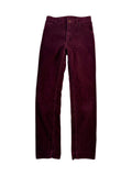 Vintage Wrangler Cordhose 80s Talon Zip Dunkelrot 29-31