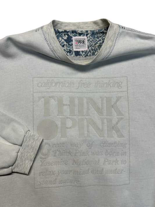 80s Think Pink Sweatsuit Grau M-L - RareRags