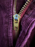 Vintage Wrangler Cordhose 80s Talon Zip Dunkelrot 29-31
