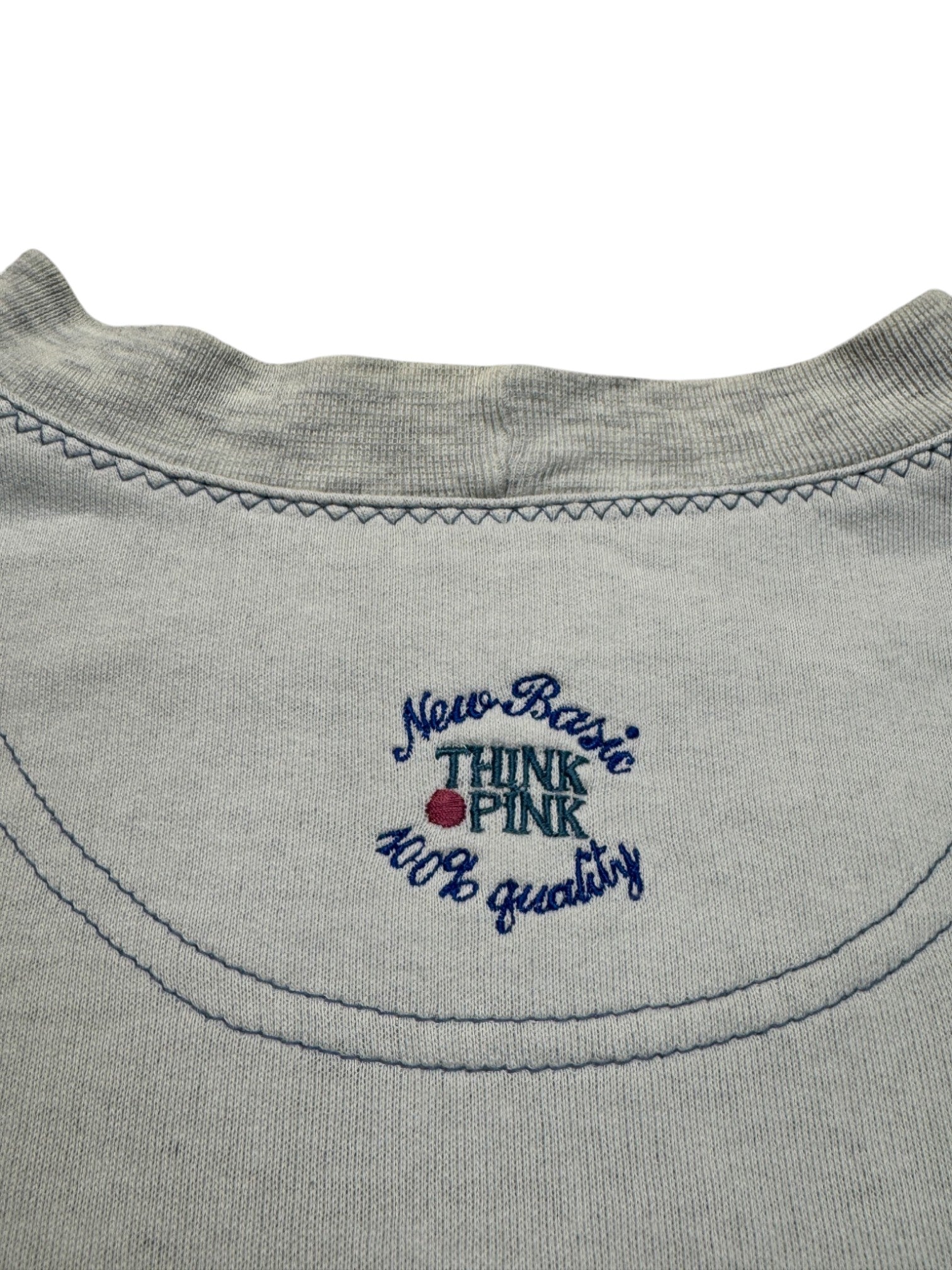 80s Think Pink Sweatsuit Grau M-L - RareRags