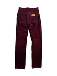 Vintage Wrangler Cordhose 80s Talon Zip Dunkelrot 29-31