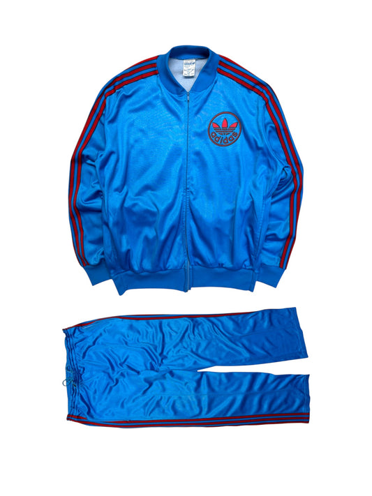70s/80s Adidas By Ventex Sportanzug Blau Rot M - RareRags